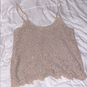 Crop lace tank